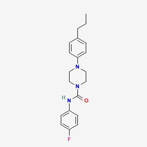 molecular formula C20H24FN3O B13371697 N-(4-fluorophenyl)-4-(4-propylphenyl)-1-piperazinecarboxamide 