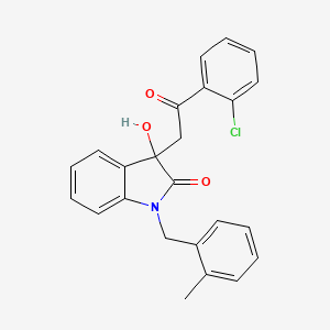 molecular formula C24H20ClNO3 B13371706 3-[2-(2-chlorophenyl)-2-oxoethyl]-3-hydroxy-1-(2-methylbenzyl)-1,3-dihydro-2H-indol-2-one 