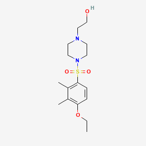 molecular formula C16H26N2O4S B13371707 2-{4-[(4-Ethoxy-2,3-dimethylphenyl)sulfonyl]-1-piperazinyl}ethanol 
