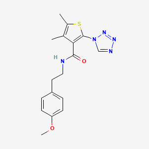 molecular formula C17H19N5O2S B13371712 N-[2-(4-methoxyphenyl)ethyl]-4,5-dimethyl-2-(1H-tetraazol-1-yl)-3-thiophenecarboxamide 