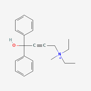 molecular formula C21H26NO+ B13371719 N,N-diethyl-4-hydroxy-N-methyl-4,4-diphenyl-2-butyn-1-aminium 