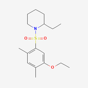 molecular formula C17H27NO3S B13371724 1-[(5-Ethoxy-2,4-dimethylphenyl)sulfonyl]-2-ethylpiperidine 