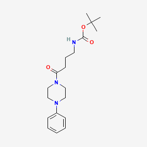 molecular formula C19H29N3O3 B13371728 Tert-butyl 4-oxo-4-(4-phenyl-1-piperazinyl)butylcarbamate 