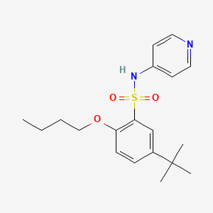 molecular formula C19H26N2O3S B13371750 2-butoxy-5-tert-butyl-N-(4-pyridinyl)benzenesulfonamide 