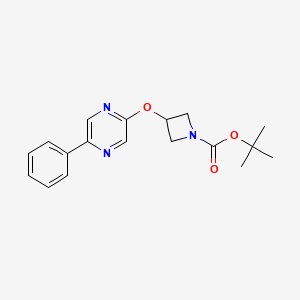 molecular formula C18H21N3O3 B13371768 Tert-butyl 3-[(5-phenyl-2-pyrazinyl)oxy]-1-azetidinecarboxylate 
