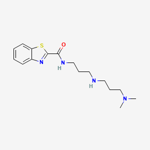 molecular formula C16H24N4OS B13371770 N-(3-{[3-(dimethylamino)propyl]amino}propyl)-1,3-benzothiazole-2-carboxamide 