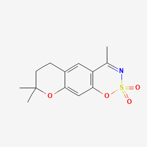 molecular formula C13H15NO4S B13371776 4,8,8-trimethyl-7,8-dihydro-6H-chromeno[6,7-e][1,2,3]oxathiazine 2,2-dioxide 