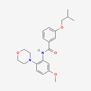 molecular formula C22H28N2O4 B13371788 3-isobutoxy-N-[5-methoxy-2-(4-morpholinyl)phenyl]benzamide 