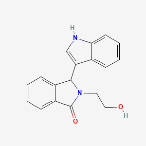 molecular formula C18H16N2O2 B13371797 2-(2-hydroxyethyl)-3-(1H-indol-3-yl)-1-isoindolinone 