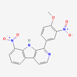 molecular formula C18H12N4O5 B13371813 1-(4-methoxy-3-nitrophenyl)-8-nitro-9H-beta-carboline 