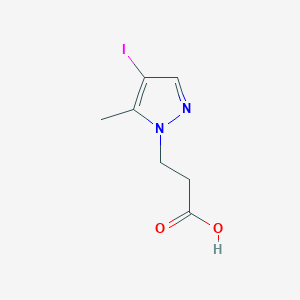 molecular formula C7H9IN2O2 B1337186 3-(4-碘-5-甲基-1H-吡唑-1-基)丙酸 CAS No. 6715-93-1
