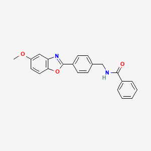 molecular formula C22H18N2O3 B13371862 N-[4-(5-methoxy-1,3-benzoxazol-2-yl)benzyl]benzamide 