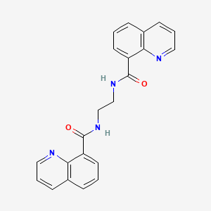 molecular formula C22H18N4O2 B13371876 N-{2-[(8-quinolinylcarbonyl)amino]ethyl}-8-quinolinecarboxamide 