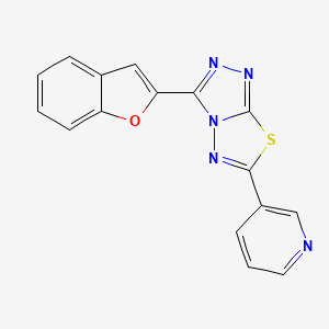 molecular formula C16H9N5OS B13371882 3-(1-Benzofuran-2-yl)-6-(pyridin-3-yl)[1,2,4]triazolo[3,4-b][1,3,4]thiadiazole 
