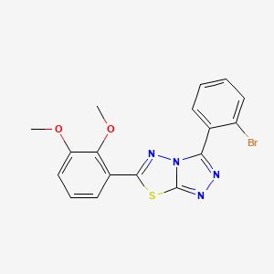 molecular formula C17H13BrN4O2S B13371886 3-(2-Bromophenyl)-6-(2,3-dimethoxyphenyl)[1,2,4]triazolo[3,4-b][1,3,4]thiadiazole 