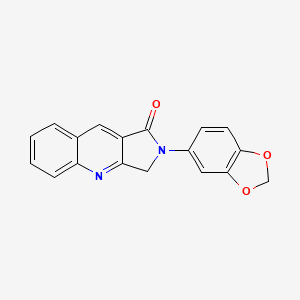 molecular formula C18H12N2O3 B13371916 2-(1,3-benzodioxol-5-yl)-2,3-dihydro-1H-pyrrolo[3,4-b]quinolin-1-one 