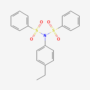molecular formula C20H19NO4S2 B13371924 N-(4-ethylphenyl)-N-(phenylsulfonyl)benzenesulfonamide 