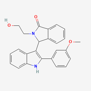 molecular formula C25H22N2O3 B13371962 2-(2-hydroxyethyl)-3-[2-(3-methoxyphenyl)-1H-indol-3-yl]-1-isoindolinone 