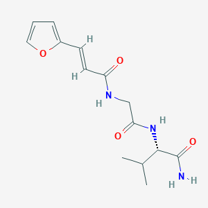 molecular formula C14H19N3O4 B1337198 (2S)-2-[[2-[[(E)-3-(furan-2-yl)prop-2-enoyl]amino]acetyl]amino]-3-methylbutanamide CAS No. 67607-49-2