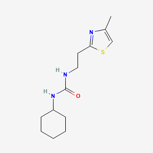 molecular formula C13H21N3OS B13372024 N-cyclohexyl-N'-[2-(4-methyl-1,3-thiazol-2-yl)ethyl]urea 
