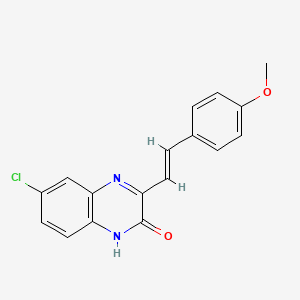 molecular formula C17H13ClN2O2 B13372060 6-chloro-3-[2-(4-methoxyphenyl)vinyl]-2(1H)-quinoxalinone 