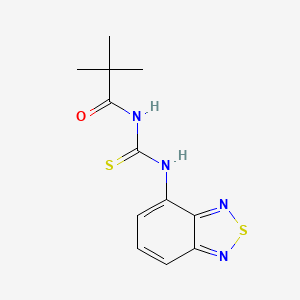 molecular formula C12H14N4OS2 B13372086 N-(2,1,3-benzothiadiazol-4-yl)-N'-(2,2-dimethylpropanoyl)thiourea 