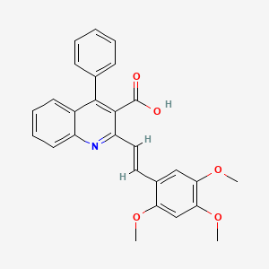 molecular formula C27H23NO5 B13372130 4-Phenyl-2-[2-(2,4,5-trimethoxyphenyl)vinyl]-3-quinolinecarboxylic acid 
