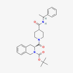 molecular formula C29H37N3O4 B13372147 tert-butyl 3-[(4-{[(1-phenylethyl)amino]carbonyl}-1-piperidinyl)carbonyl]-3,4-dihydro-2(1H)-isoquinolinecarboxylate 