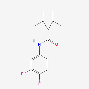 molecular formula C14H17F2NO B13372148 N-(3,4-difluorophenyl)-2,2,3,3-tetramethylcyclopropanecarboxamide 