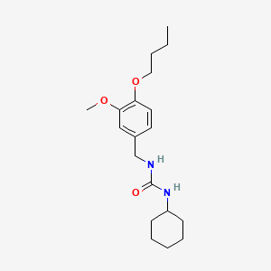 molecular formula C19H30N2O3 B13372183 N-(4-butoxy-3-methoxybenzyl)-N'-cyclohexylurea 