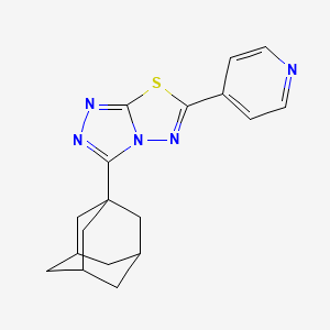 molecular formula C18H19N5S B13372206 3-(1-Adamantyl)-6-(4-pyridinyl)[1,2,4]triazolo[3,4-b][1,3,4]thiadiazole 