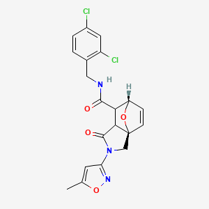 molecular formula C20H17Cl2N3O4 B13372214 N-(2,4-dichlorobenzyl)-2-(5-methyl-3-isoxazolyl)-3-oxo-2,3,3a,4-tetrahydro-5,7a-epoxyisoindole-4-carboxamide 
