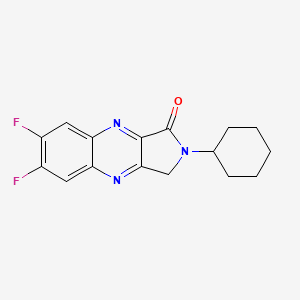 molecular formula C16H15F2N3O B13372244 2-cyclohexyl-6,7-difluoro-2,3-dihydro-1H-pyrrolo[3,4-b]quinoxalin-1-one 