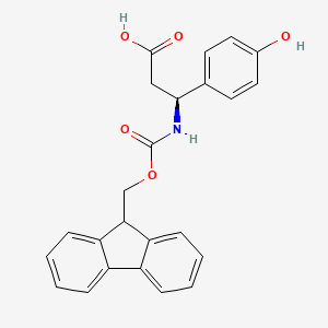 molecular formula C24H21NO5 B1337230 Fmoc-(S)-3-Amino-3-(4-hydroxy-phenyl)-propionic acid CAS No. 501015-33-4