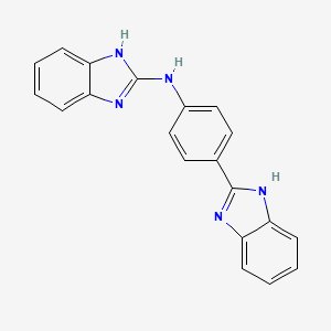 molecular formula C20H15N5 B13372313 N-(1H-benzimidazol-2-yl)-N-[4-(1H-benzimidazol-2-yl)phenyl]amine 