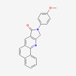 molecular formula C22H16N2O2 B13372315 9-(4-methoxyphenyl)-9,10-dihydro-8H-benzo[h]pyrrolo[3,4-b]quinolin-8-one 