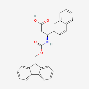 molecular formula C28H23NO4 B1337232 Fmoc-(S)-3-Amino-3-(2-naphthyl)-propionic acid CAS No. 507472-11-9