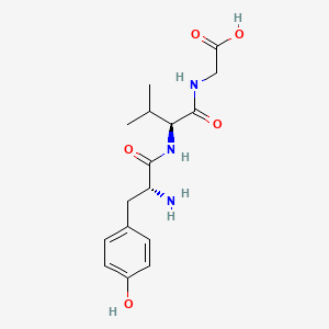 molecular formula C16H23N3O5 B1337236 H-D-Tyr-val-gly-OH 