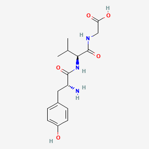 molecular formula C16H23N3O5 B1337236 H-D-Tyr-val-gly-OH CAS No. 86030-52-6