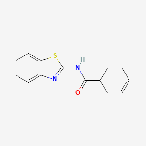 molecular formula C14H14N2OS B13372375 N-(1,3-benzothiazol-2-yl)-3-cyclohexene-1-carboxamide 