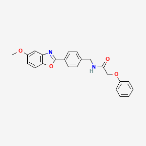molecular formula C23H20N2O4 B13372378 N-[4-(5-methoxy-1,3-benzoxazol-2-yl)benzyl]-2-phenoxyacetamide 