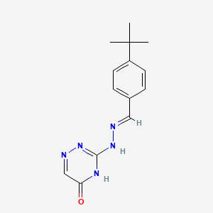 molecular formula C14H17N5O B13372387 4-Tert-butylbenzaldehyde (5-oxo-4,5-dihydro-1,2,4-triazin-3-yl)hydrazone 