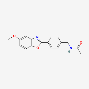 molecular formula C17H16N2O3 B13372428 N-[4-(5-methoxy-1,3-benzoxazol-2-yl)benzyl]acetamide 