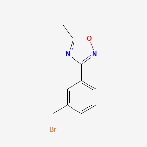molecular formula C10H9BrN2O B1337244 3-(3-(Bromomethyl)phenyl)-5-methyl-1,2,4-oxadiazole CAS No. 253273-90-4