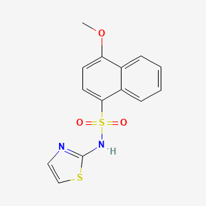 molecular formula C14H12N2O3S2 B13372458 4-methoxy-N-(1,3-thiazol-2-yl)-1-naphthalenesulfonamide 