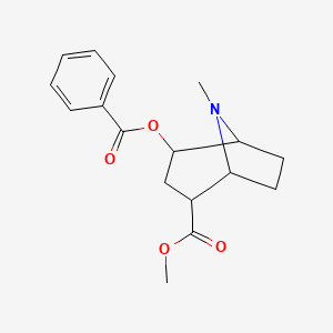 molecular formula C17H21NO4 B13372460 Methyl 4-(benzoyloxy)-8-methyl-8-azabicyclo[3.2.1]octane-2-carboxylate 
