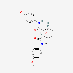 molecular formula C23H22N2O5 B13372516 N,2-bis(4-methoxyphenyl)-3-oxo-2,3,3a,4-tetrahydro-5,7a-epoxyisoindole-4-carboxamide 