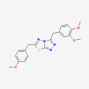 molecular formula C20H20N4O3S B13372522 3-(3,4-Dimethoxybenzyl)-6-(4-methoxybenzyl)[1,2,4]triazolo[3,4-b][1,3,4]thiadiazole 
