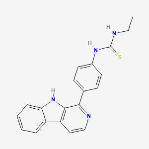 molecular formula C20H18N4S B13372528 N-[4-(9H-beta-carbolin-1-yl)phenyl]-N'-ethylthiourea 