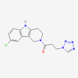 molecular formula C15H15ClN6O B13372553 8-chloro-2-[3-(1H-tetraazol-1-yl)propanoyl]-2,3,4,5-tetrahydro-1H-pyrido[4,3-b]indole 